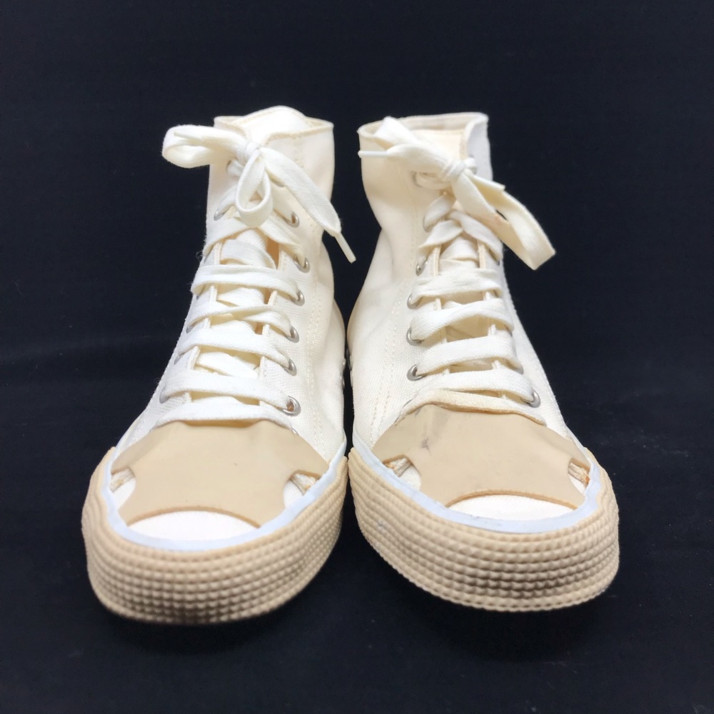 HELMUT LANG White Canvas High-top Sneakers - Picture 1 of 9